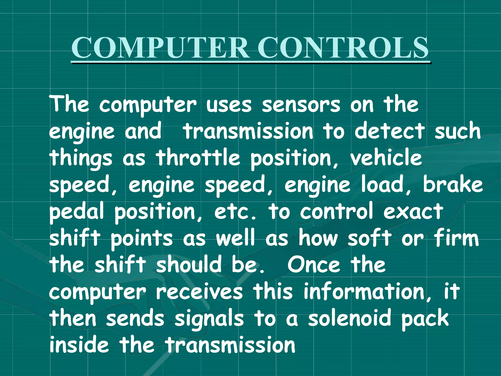 Electronic control of automatic transmission | PPTX | Auto Technology ...
