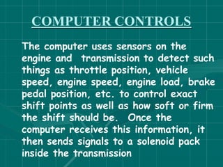 Electronic control of automatic transmission | PPTX