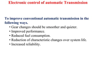 Electronic control of automatic transmission | PPTX
