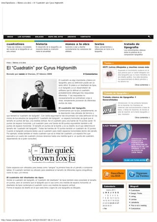 El “cuadratín” por cyrus highsmith | PDF