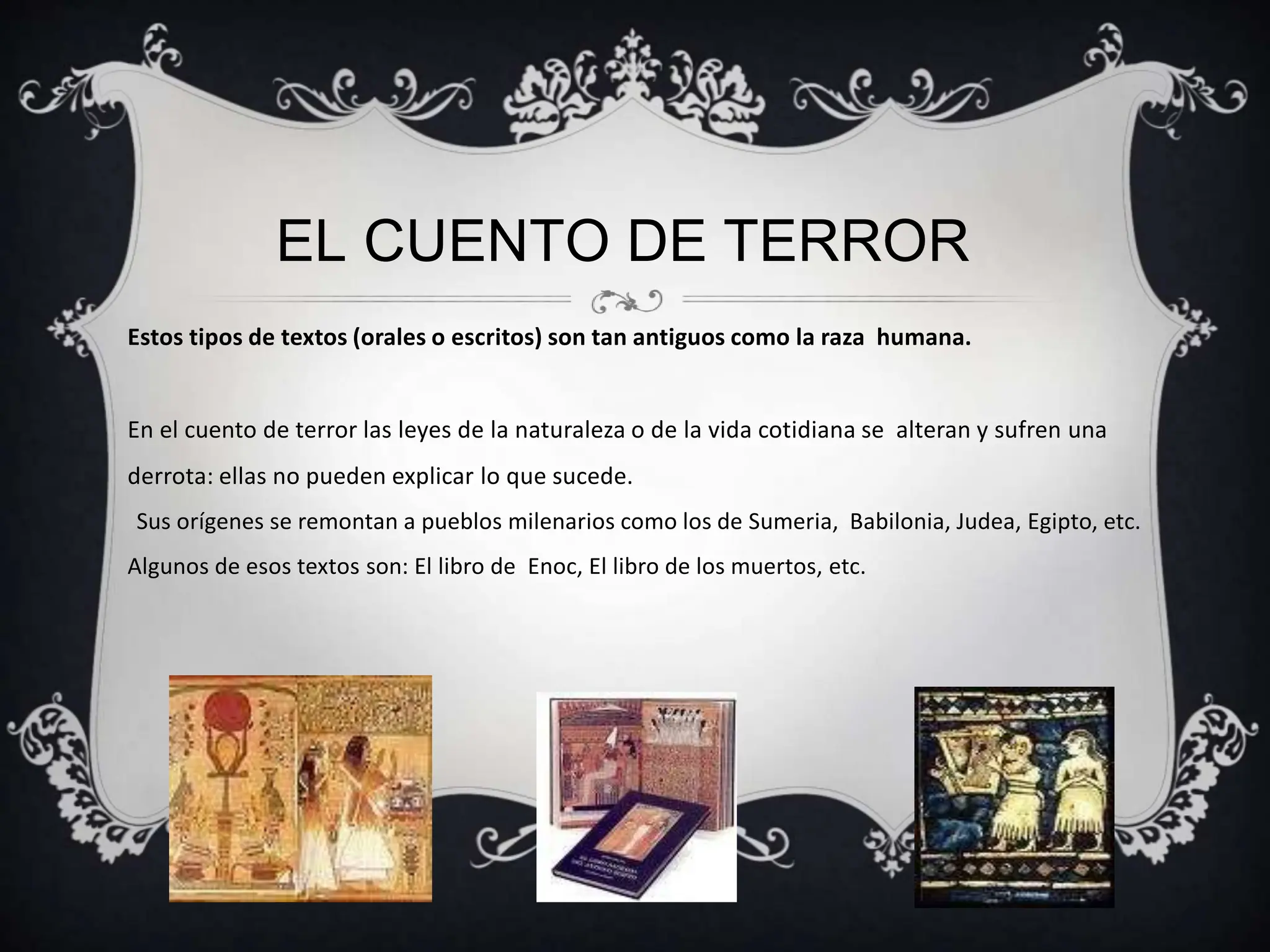 EL CUENTO DE TERROR Y CON SU ESTRUCTURAS | PPTX