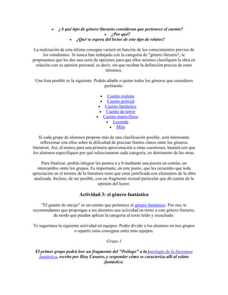 El cuento fantástico