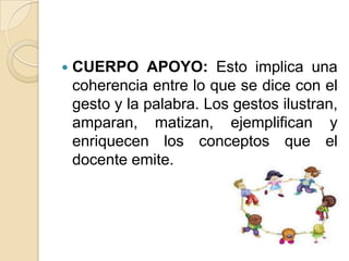 El cuerpo como recurso pedagógico | PPTX