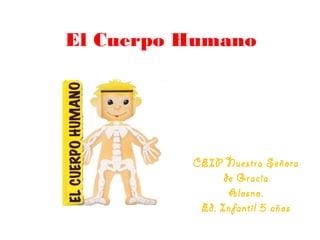 El Cuerpo Humano
CEIP Nuestra Señora
de Gracia
Alosno.
Ed. Infantil 5 años
 