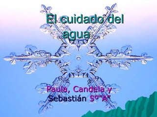 El cuidado delEl cuidado del
aguaagua
Paula, Candela yPaula, Candela y
SebastiánSebastián 5º”A”5º”A”
 