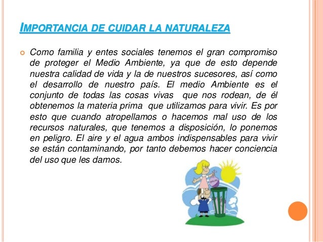 El Cuidado De La Naturaleza