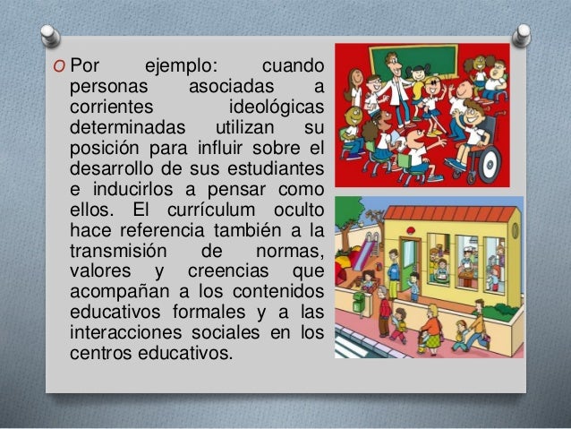 Ejemplos De Curriculum Oculto En Una Clase - Colección de Ejemplo