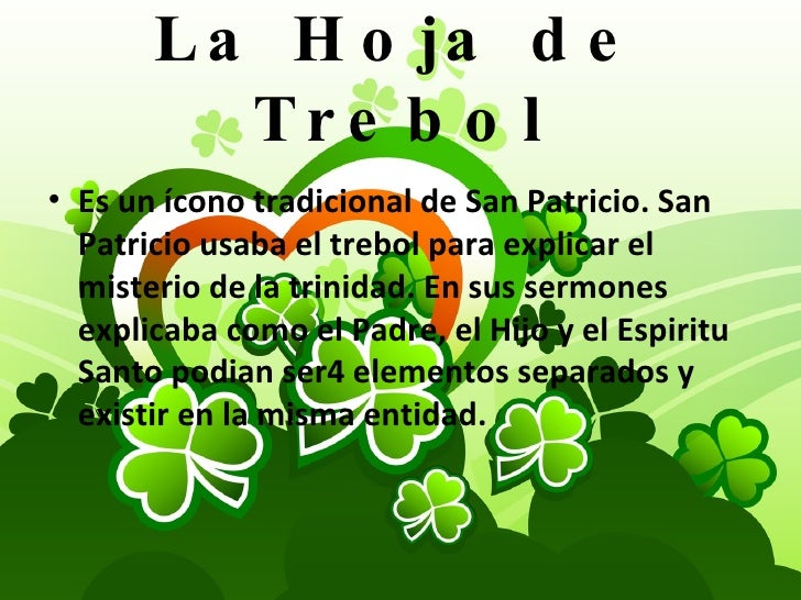 Resultado de imagen de la hoja de trebol san patricio