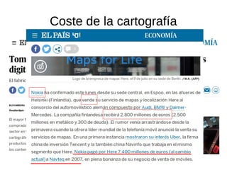 Coste de la cartografía
 
