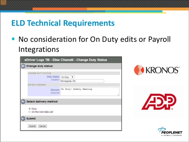 ELDs And Hours Of Service FTA PeopleNet ELDs And Hours Of Service FTA PeopleNet