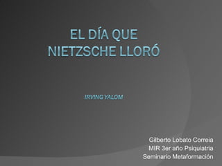 Gilberto Lobato Correia MIR 3er año Psiquiatria Seminario Metaformación 