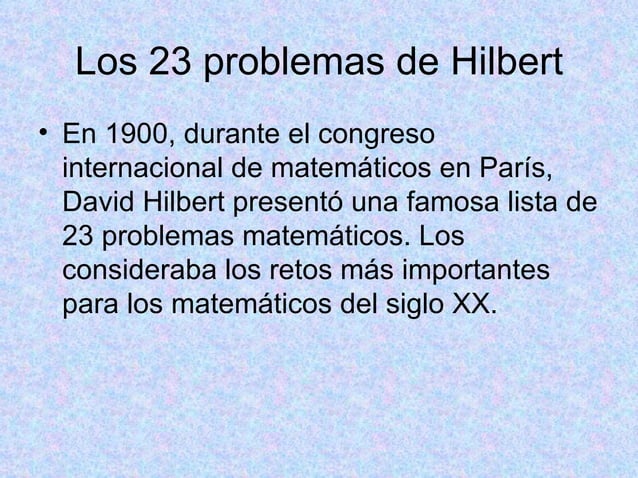 El DéCimo Problema De Hilbert PPT