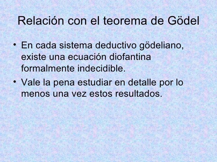 El DéCimo Problema De Hilbert