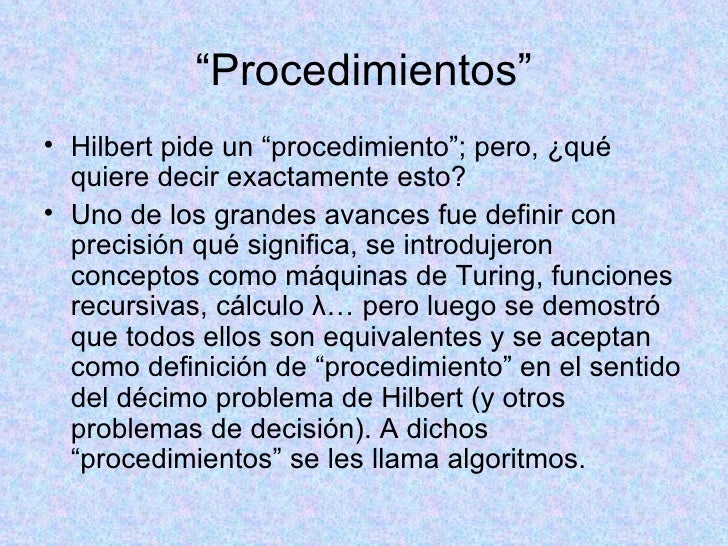 El DéCimo Problema De Hilbert