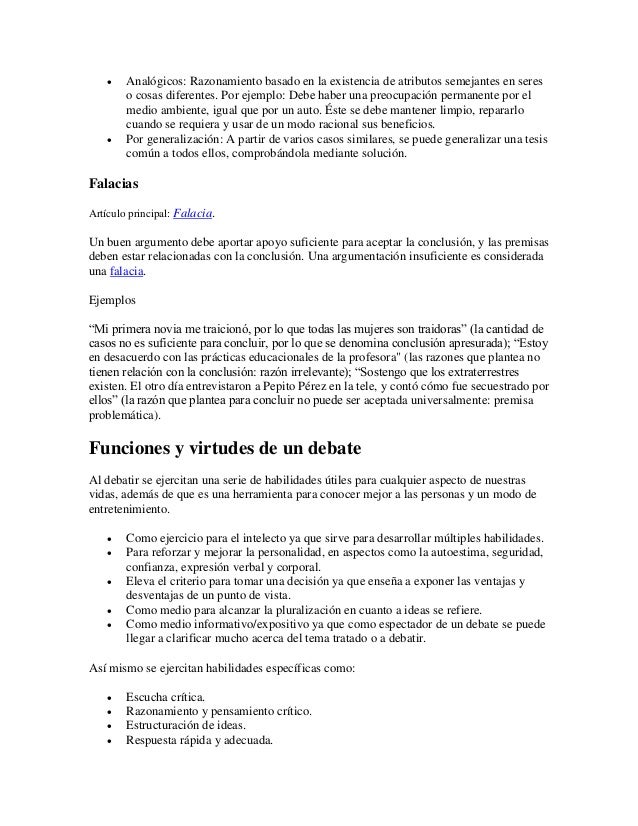 El debate y la mesa redonda