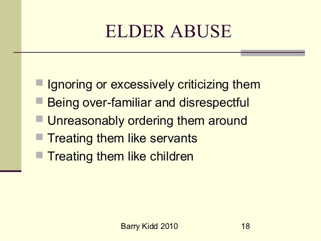 Elder abuse Elder abuse