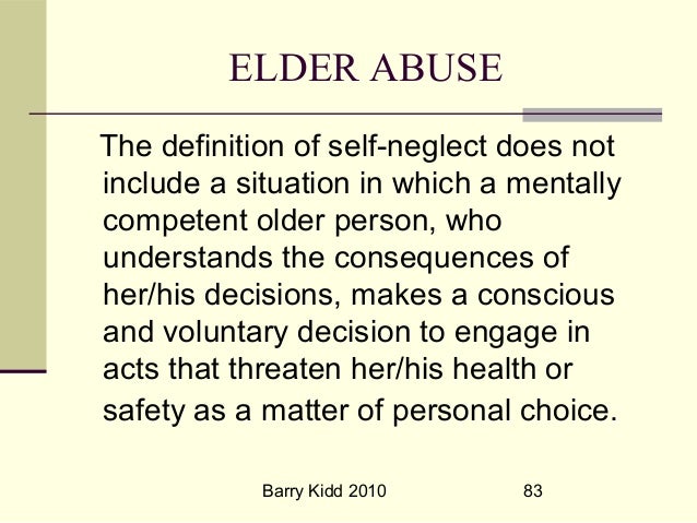 Elder Abuse Definition