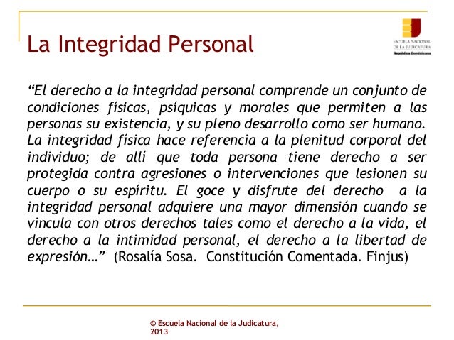 ENJ-200: El Derecho a la Integridad Personal