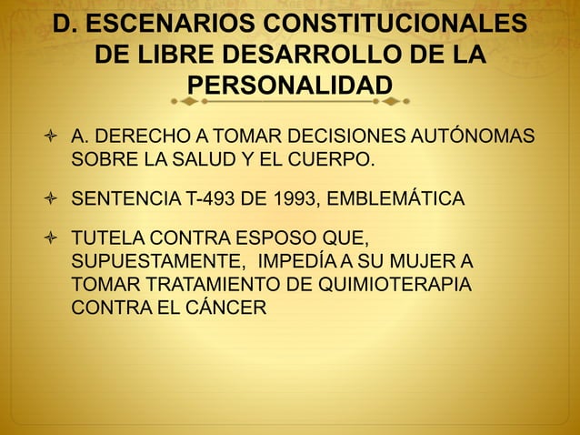 El derecho al libre desarrollo de la personalidad