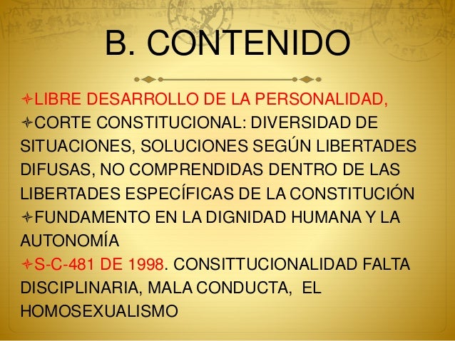 El derecho al libre desarrollo de la personalidad