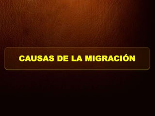 CAUSAS DE LA MIGRACIÓN
 