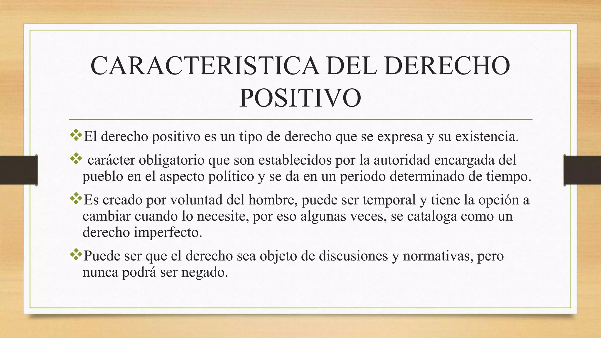 El derecho positivo dayan power point