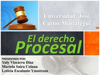 Universidad  José Carlos Mariátegui El derecho Procesal 