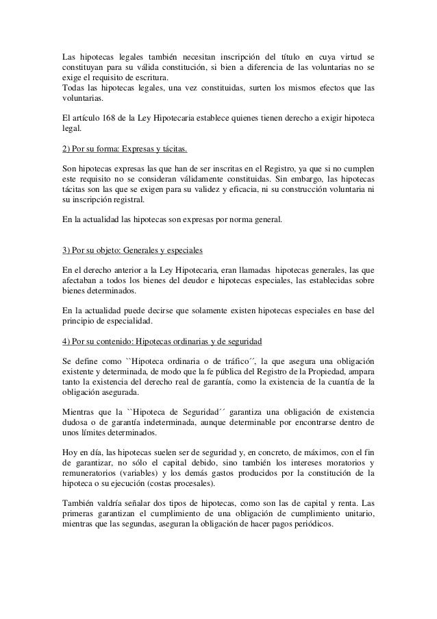 DERECHO CIVIL III El derecho real de Hipoteca.
