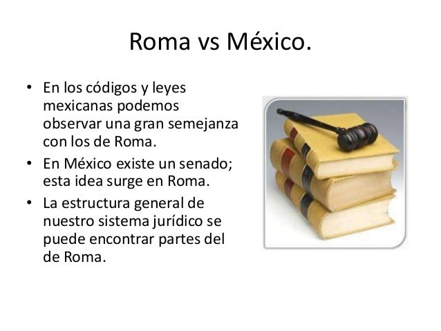 El derecho romano, en méxico