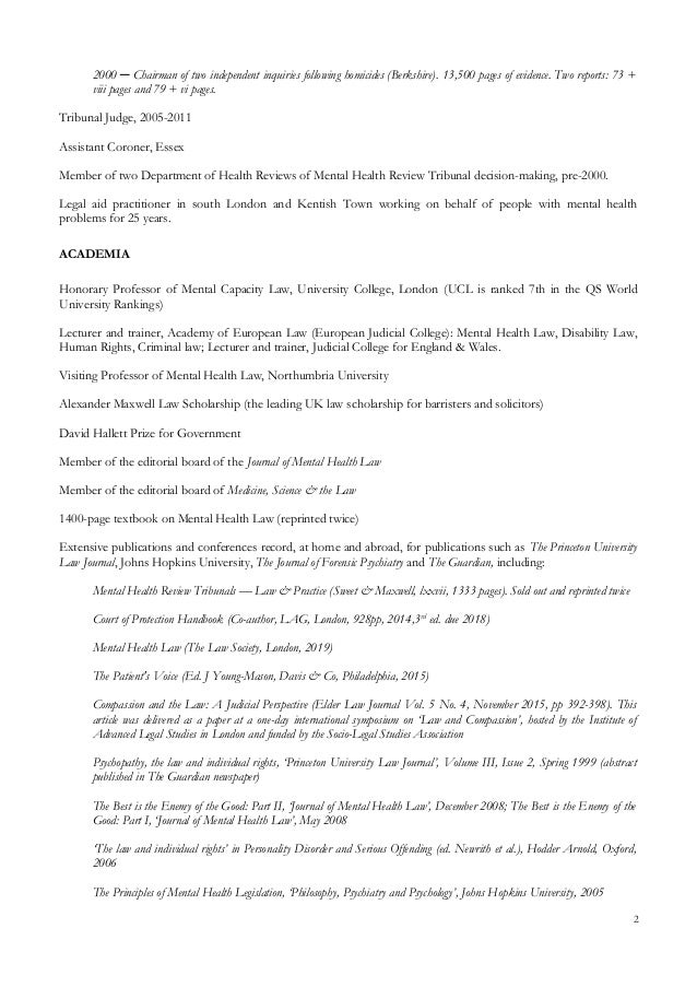 Judge Professor Anselm Eldergill Resume 10 May 2019
