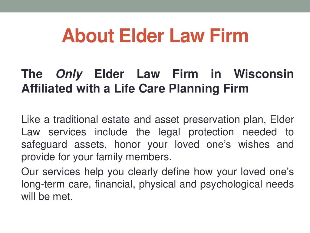 Elder Law Firm Wisconsin