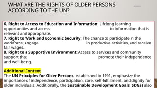 The rights of older persons, elderly, old age | PPTX