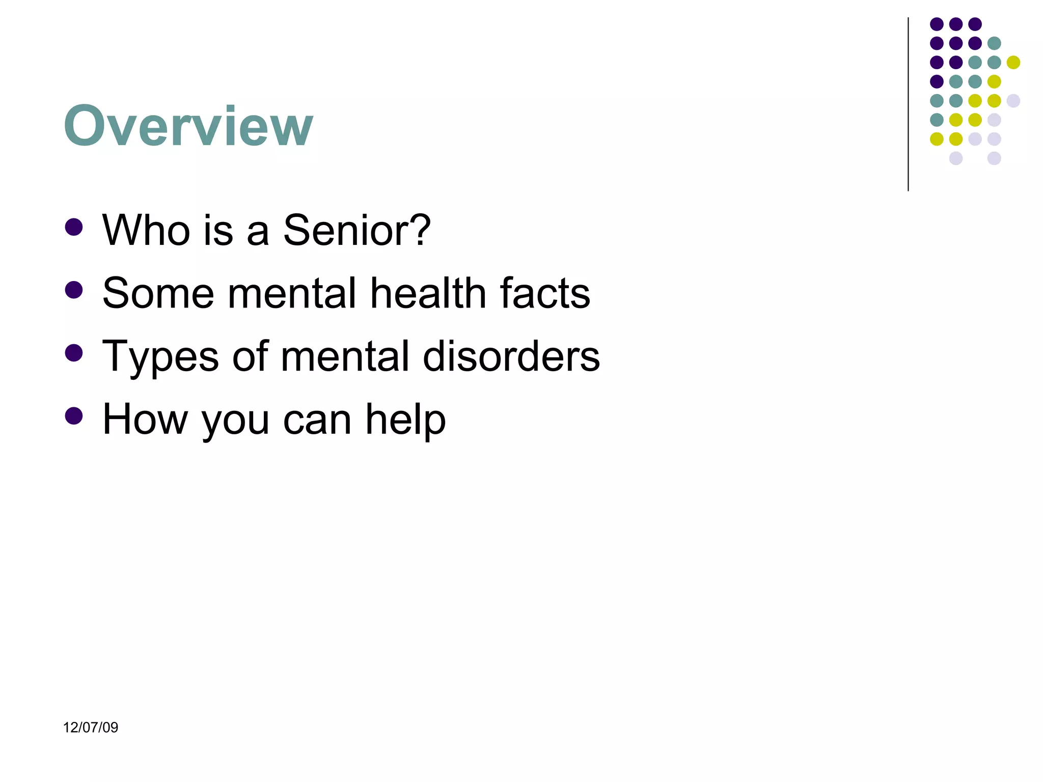 Elderly Mental Health | PPT