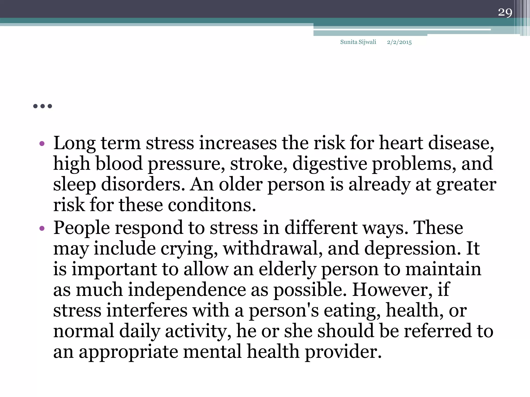 Stress Among Elderly Pptx