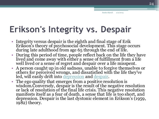 Integrity versus despair essay