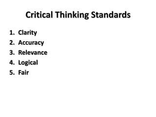 Elder paul critical thinking model | PPTX