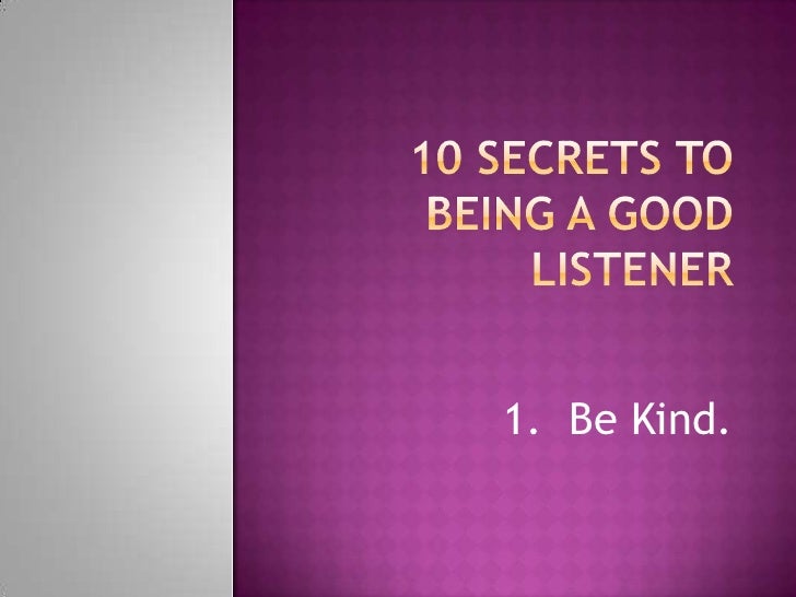 Being good listener essay