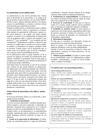 El desarrollo de la autoestima en adolescentes | PDF