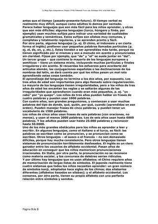 El Desarrollo Del Lenguaje