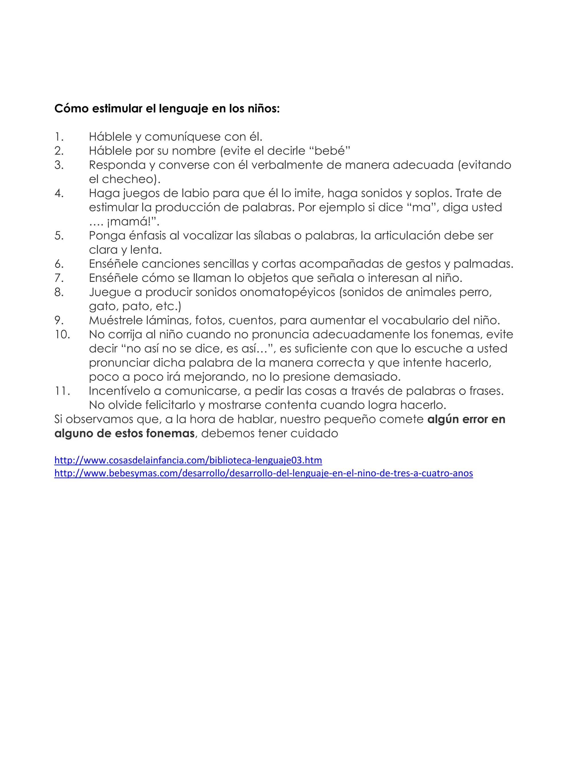 El desarrollo del lenguaje en el niño de 3 a 4 años 4 | DOCX