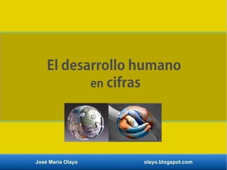 José María Olayo olayo.blogspot.com
El desarrollo humano
en cifras
 