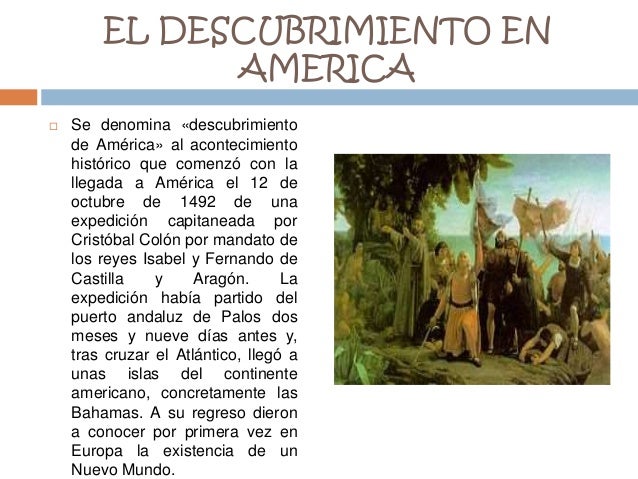 El Descubrimiento De América