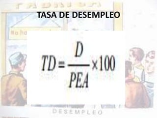 TASA DE DESEMPLEO 
 