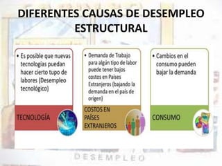 DIFERENTES CAUSAS DE DESEMPLEO 
ESTRUCTURAL 
 