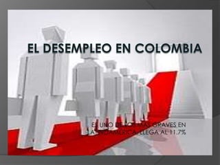 EL DESEMPLEO EN COLOMBIA ES UNO DE LOS MAS GRAVES EN LATINOAMERICA, LLEGA AL 11.7% 