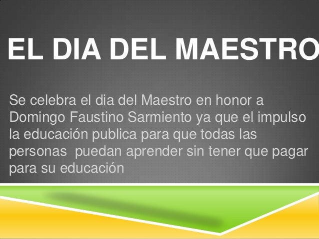 El dia del maestro