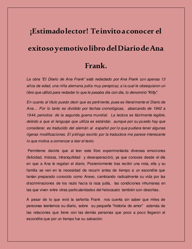 El diario de ana frank
