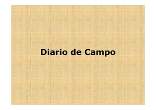 Diario de Campo
 