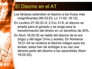 El diezmo en la biblia jec | PPTX