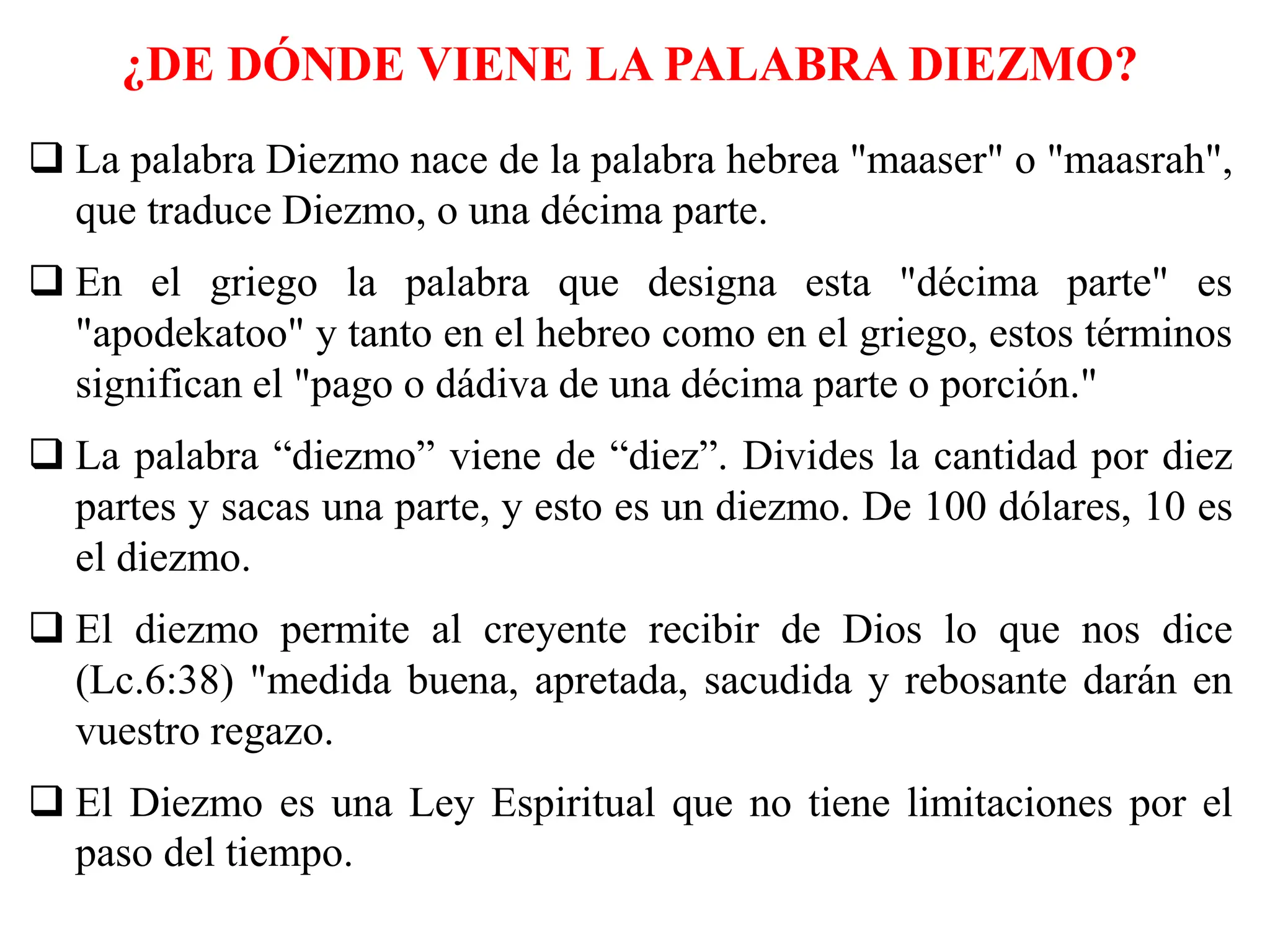 El diezmo IdDP.pptx enseñanza bíblica del diezmo | PPTX